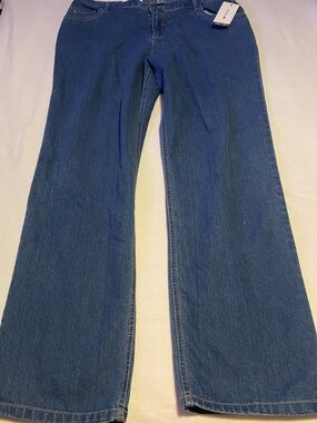 CJ Banks Wide-Leg Jeans in Dark Blue- Tall